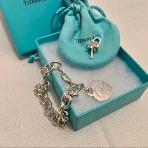 Tiffany & Co. 925 Charm Bracelet w Palm Tree Charm